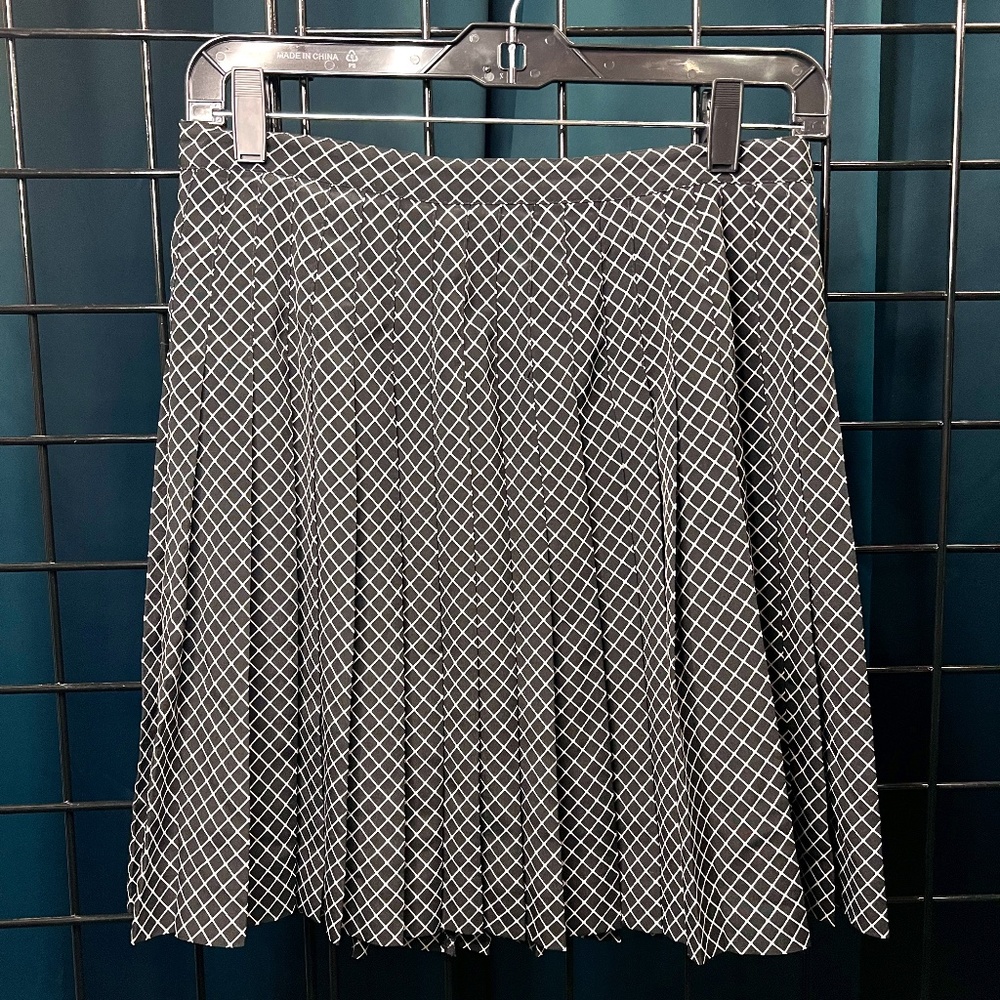 Polyester Diamond Printed Midi Skirt